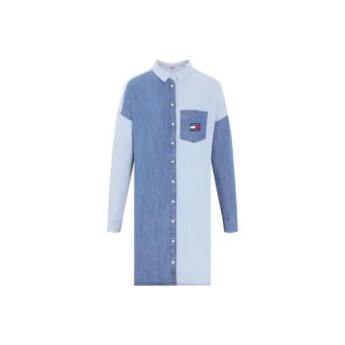 Tommy Hilfiger Blue Женские Длинные Рукава Платья