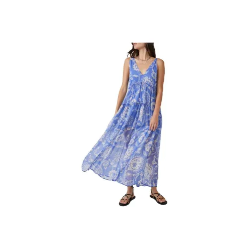 Платье Slip от FREE PEOPLE женское синее