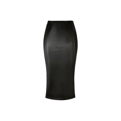 I.AM.GIA CARMEN Pencil Skirt Leather Long Skirt Women's Black