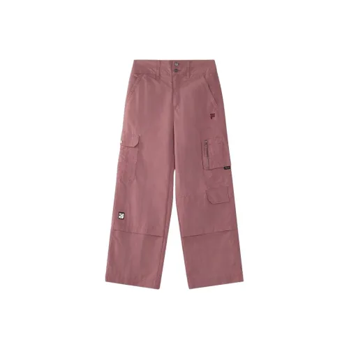 FILA FUSION Рабочий стиль Карго Брюки Женские Azalea Фиолетовый Розовый