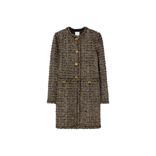 St. John FW24 Длинное платье с длинными рукавами женское коричневое