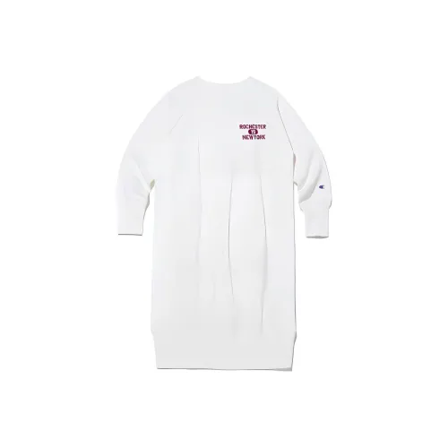 Champion White Женские Длинные Рукава Платья