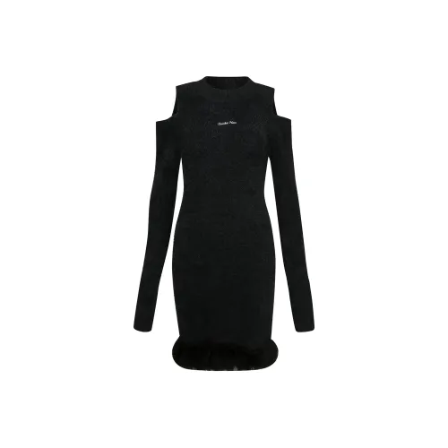 Guuka Hero Длинное платье с длинными рукавами женское черное