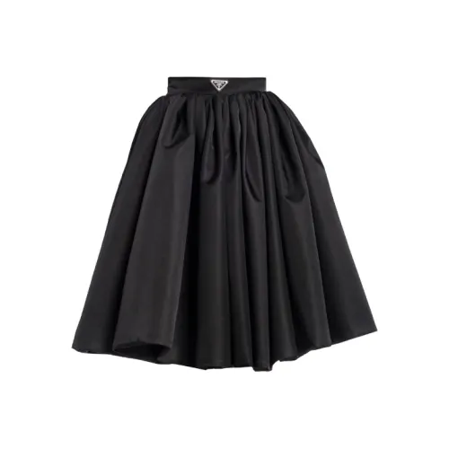 PRADA Повседневный Длинный Юбка Женская Черная