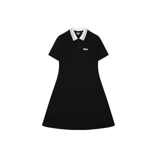 FILA Глубокий черный Женские Платья с коротким рукавом