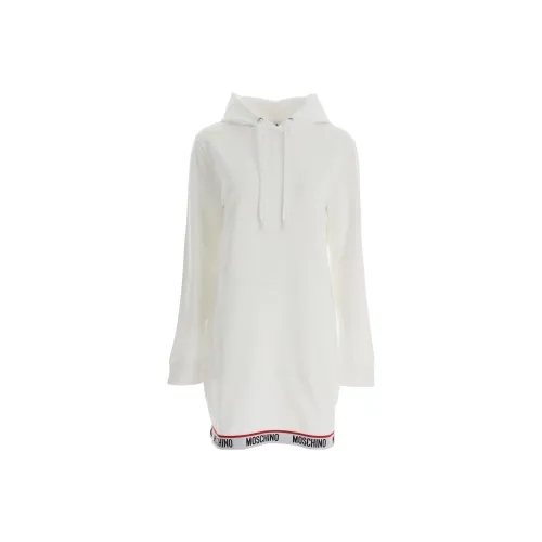 MOSCHINO Белое Женское Длинное Платье с Рукавами