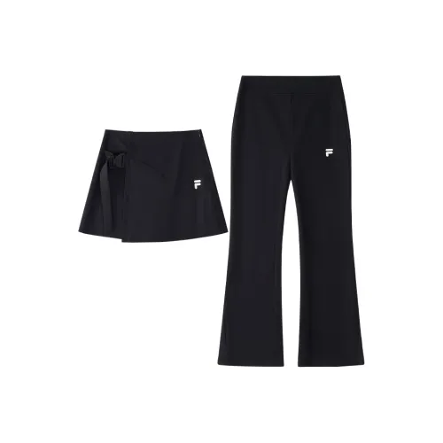 FILA FUSION Вязаные тренировочные брюки женские черные