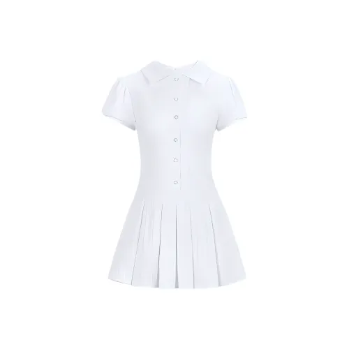 ABBY GODDESS Короткое платье с короткими рукавами женское белое