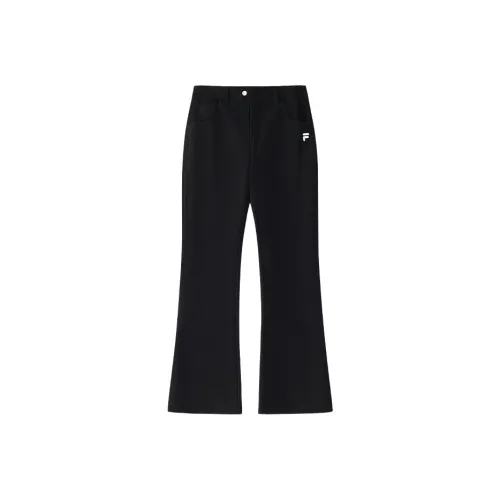 FILA FUSION Вязаные тренировочные брюки женские глубокий черный