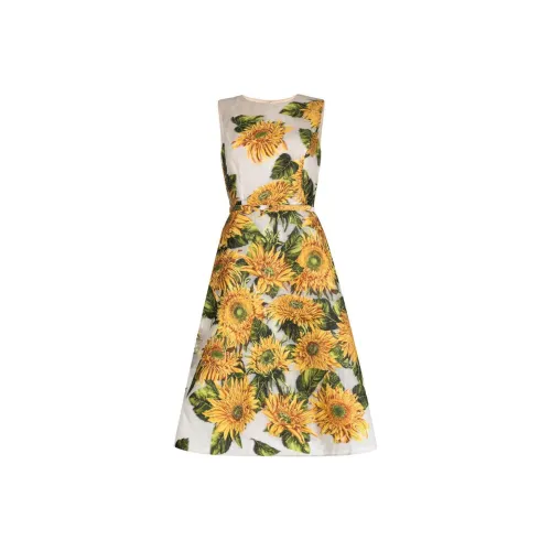 Oscar De La Renta SS24 Sleeveless Dress Women's Multicolor Оскар Де Ла Рента SS24 Без рукавов Платье Женское Многоцветное