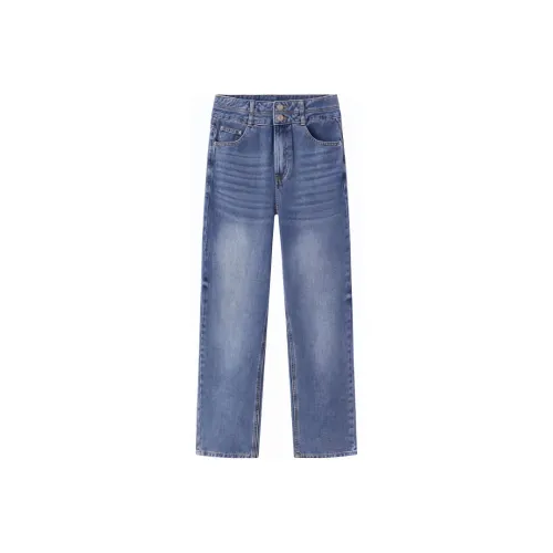 EICHITOO Джинсы Женские Деним Синий