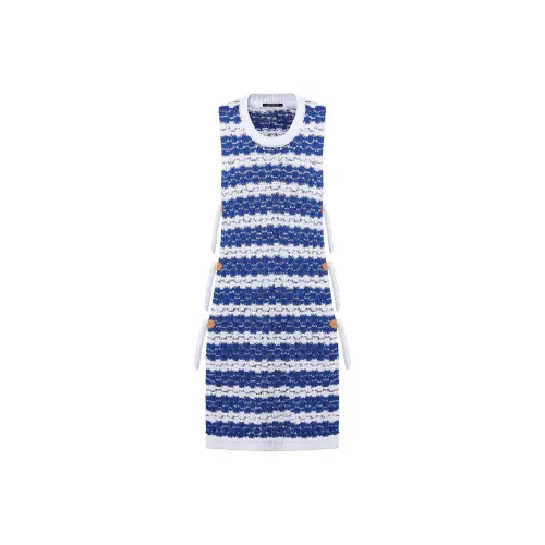 LOUIS VUITTON Без рукавов Платье Женское Синее