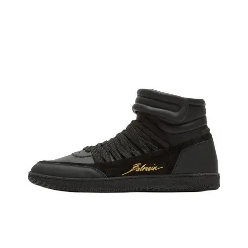 BALMAIN Высокие Кроссовки для скейтбординга Мужские Черные
