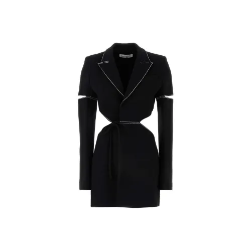 MACH MACH Длинное платье с длинными рукавами женское черное