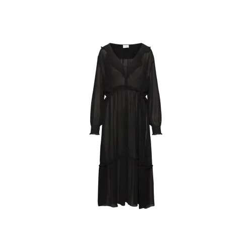 ARITZIA Черный Черный Женские Длинные Платья с Длинными Рукавами