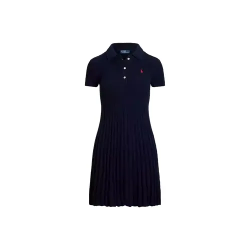 Polo Ralph Lauren SS25 Короткий рукав Платье Женское Темно-синий