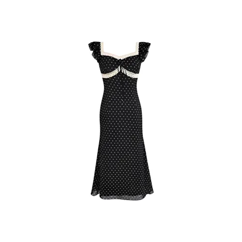 ARIADNAW STUDIO Короткий рукав Платье Женское Черное