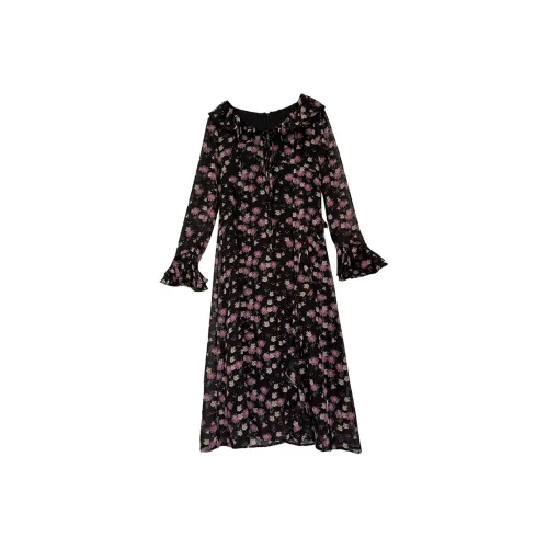 Icicofficial Длинное платье с длинными рукавами женское