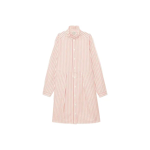 INES DE LA FRESSANGE Длинное платье с длинными рукавами женское розовое