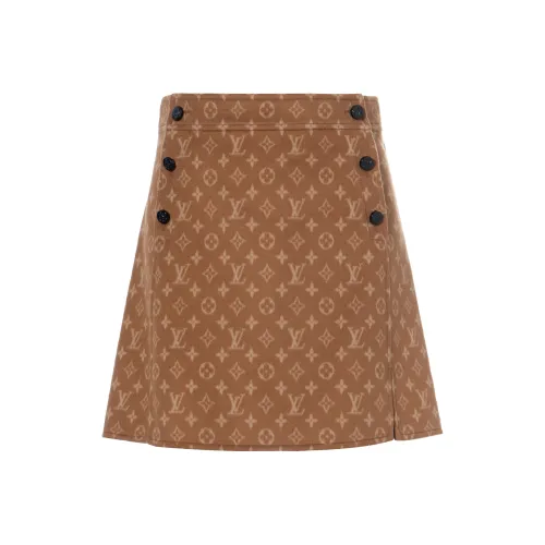 LOUIS VUITTON Повседневные короткие юбки Женские Коричневый