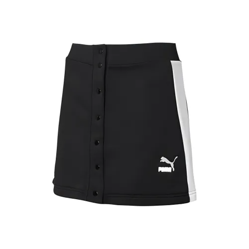PUMA Черные Женские Повседневные Короткие Юбки