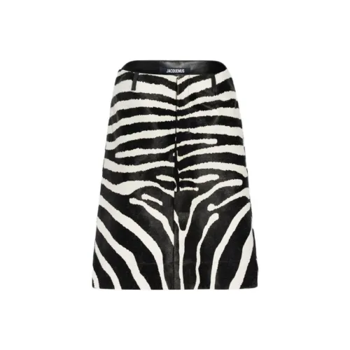 Jacquemus Черно-белая панда Зебра Женские Кожаные Длинные Юбки