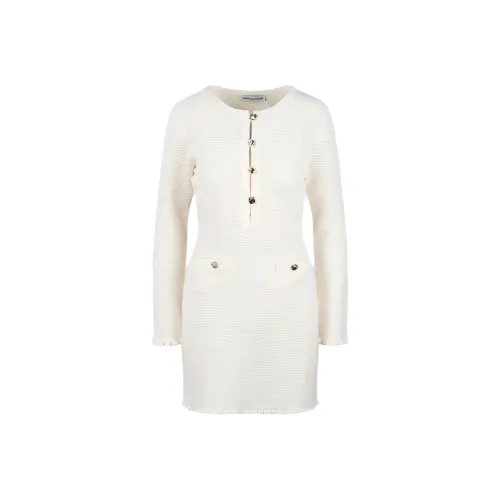 Self Портрет Длинный С рукавами Платье Женское Белое