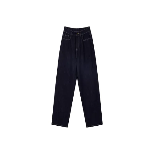 HOWL STUDIO Темно-синие Женские Джинсы