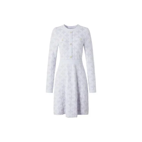 JZ. ANNAKRO Сиреневый Женские Длинные Платья с Рукавами