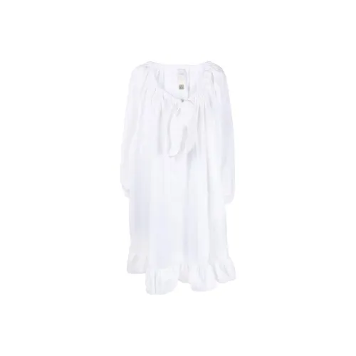 PATOU Белое Женское Длинное Платье с Рукавами