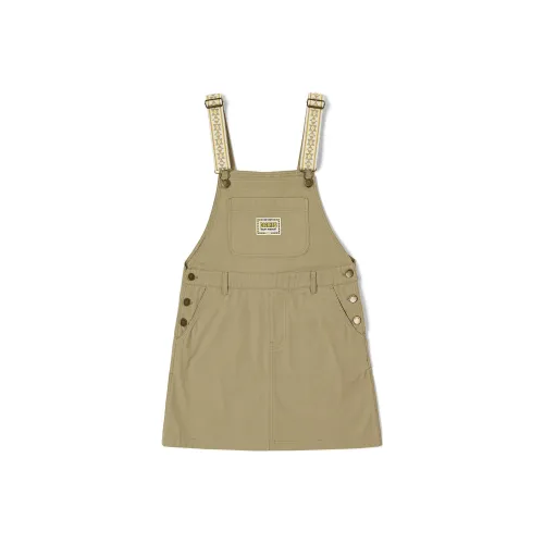 Dickies Без рукавов Платье Женское Песочного цвета