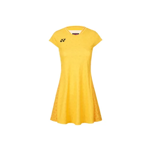 YONEX Короткий рукав Платье Женское Желтое