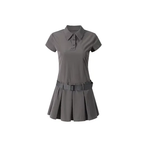 Frustration Garden Короткий рукав Платье Женское Темно-серый