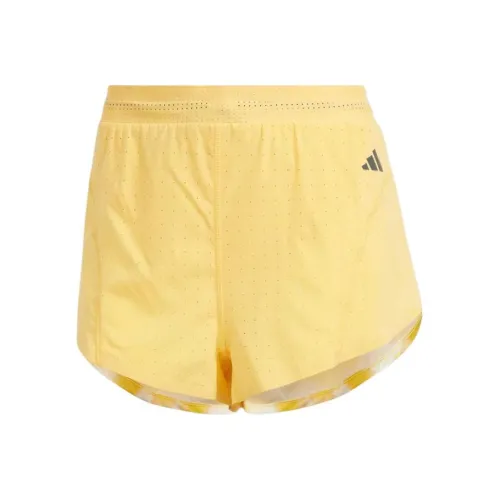 Adidas Adizero Бег Split Shorts Повседневные шорты Женские Желтые