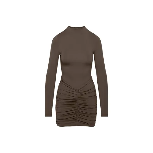 ARITZIA Тень Pera Платье Длинное с длинными рукавами Платье Женское Богатый мокко коричневый Темный мокко коричневый