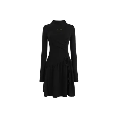 UNIFREE Длинное платье с длинным рукавом женское черное