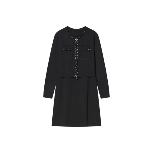 Goodland Длинное платье с длинными рукавами женское черное