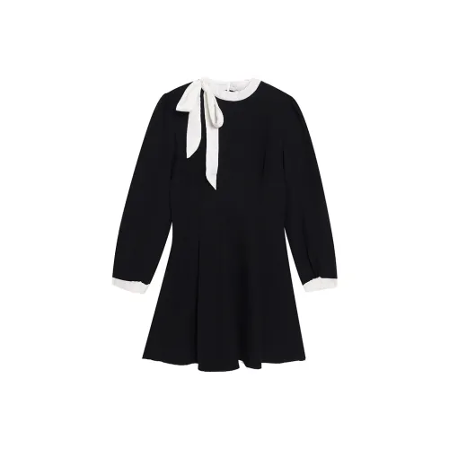 HAPG Длинное платье с длинными рукавами женское черное