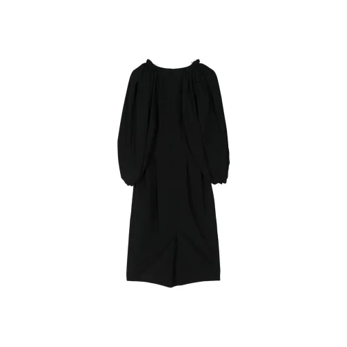 CDG Длинное платье с длинными рукавами женское черное