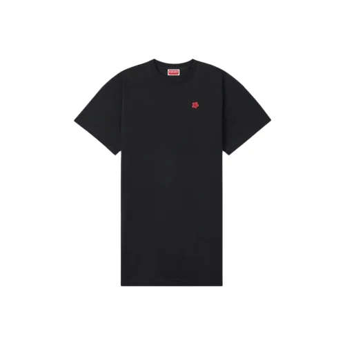 KENZO Черное Женское Короткое Платье с Рукавами