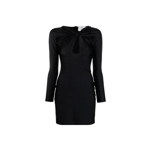 Coperni Черное Женское Длинное Платье с Рукавами