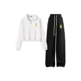 Белый (M Custard Brooch) + Черный (M Custard Pants)