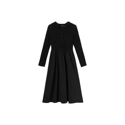 WESTLINK Длинное платье с длинными рукавами женское черное