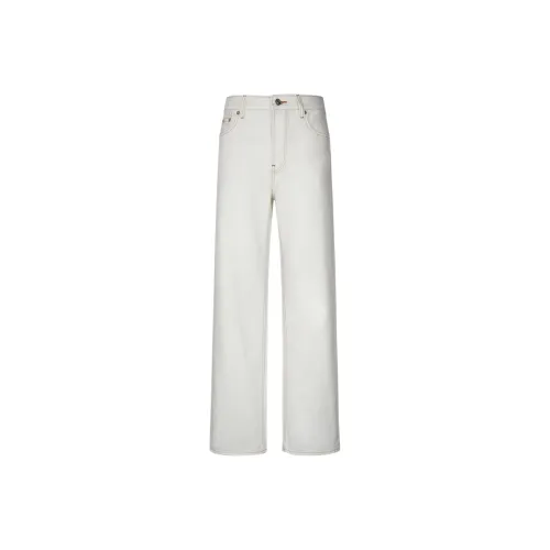 Calvin Klein SS25 ASN Denim White Women's Jeans Кальвин Кляйн SS25 ASN Деним Белый Женские Джинсы