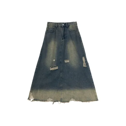 WESTLINK Деним Длинная Юбка Женская Синяя