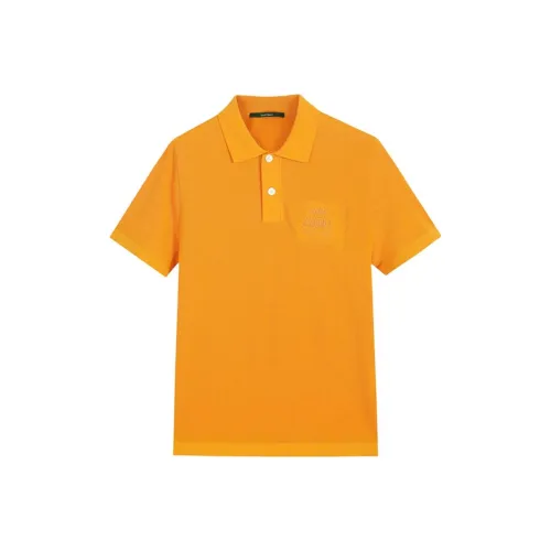 DAVID NAMAN Orange Мужская рубашка polo