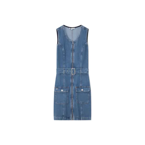 Tommy Hilfiger Джинсовый синий 1A5 Женские Платья без рукавов