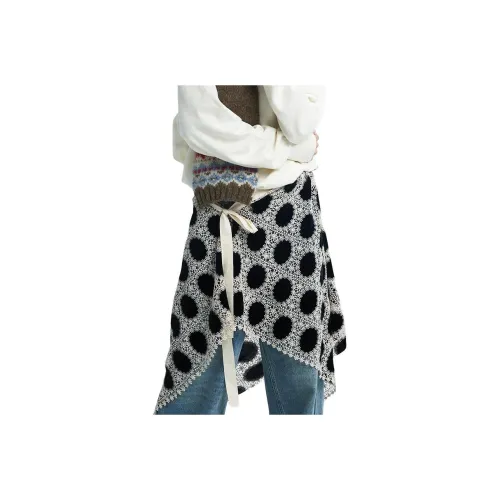 SAME FLOW KNIT Длинная Юбка Унисекс Черная Точка