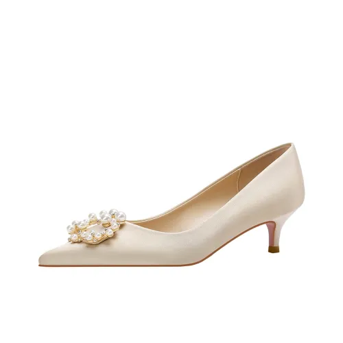 Lan Miao Узкий каблук Высокие каблуки 4,5 см Женские Шампанское