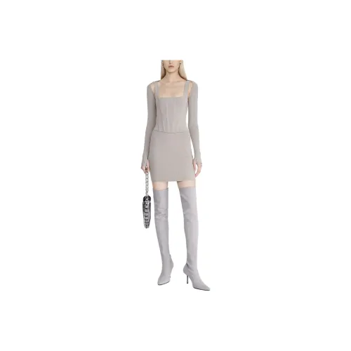 DION LEE Сплав Цвет Женские Длинные Платья с Рукавами